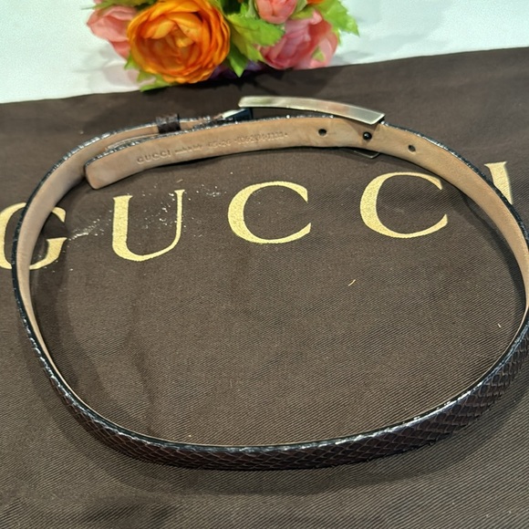 Authentic Gucci phyton leather belt main image 9